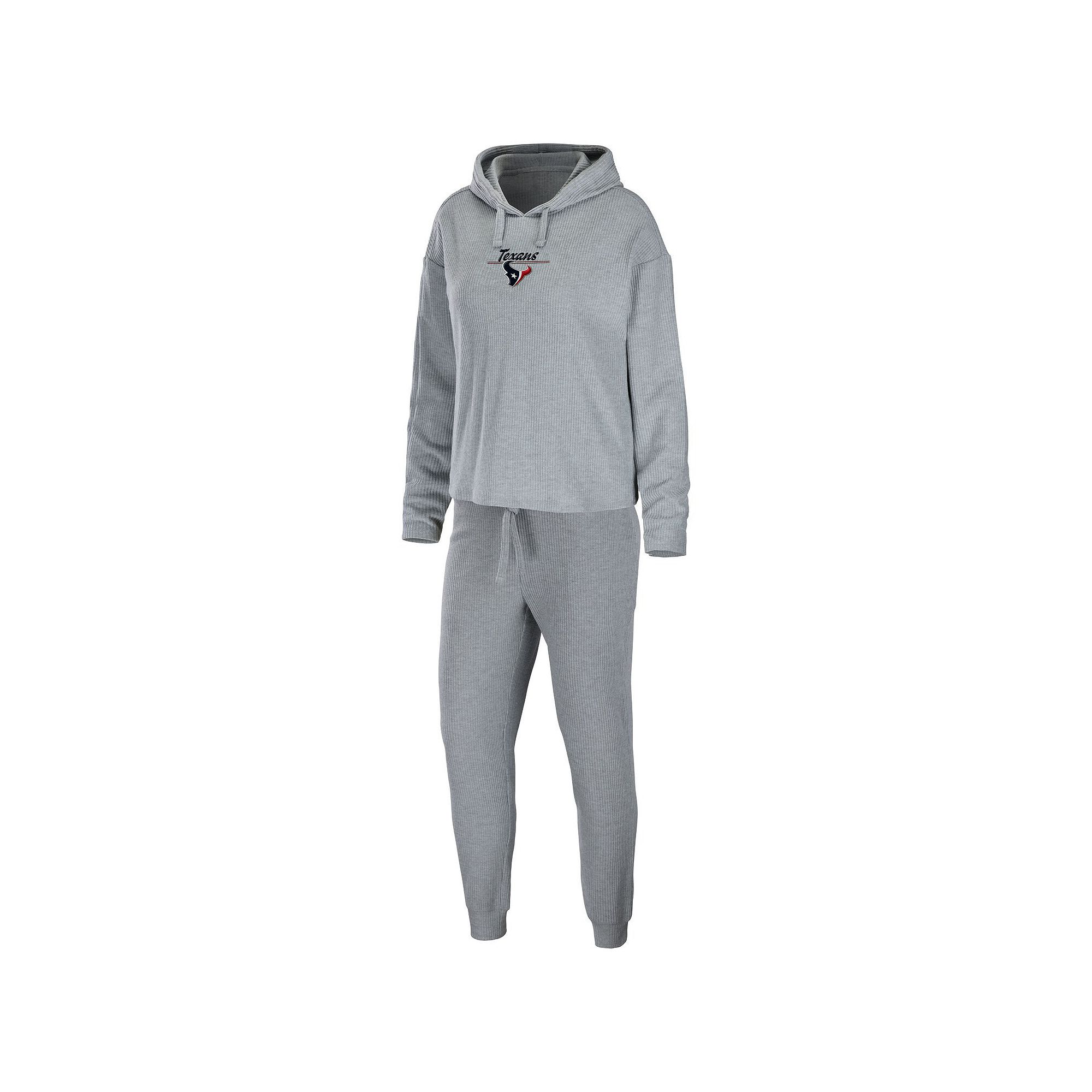 Womens WEAR by Erin Andrews Heathered Gray Houston Texans Pullover Hoodie 