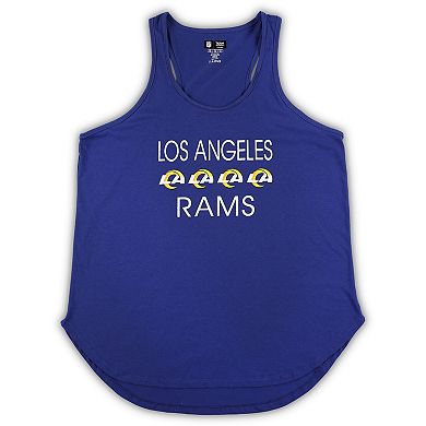 Women's Concepts Sport Royal/Gold Los Angeles Rams Plus Size Meter Tank Top and Pants Sleep Set