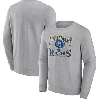 Men's Fanatics Branded Heathered Charcoal Los Angeles Rams Playability Pullover Sweatshirt