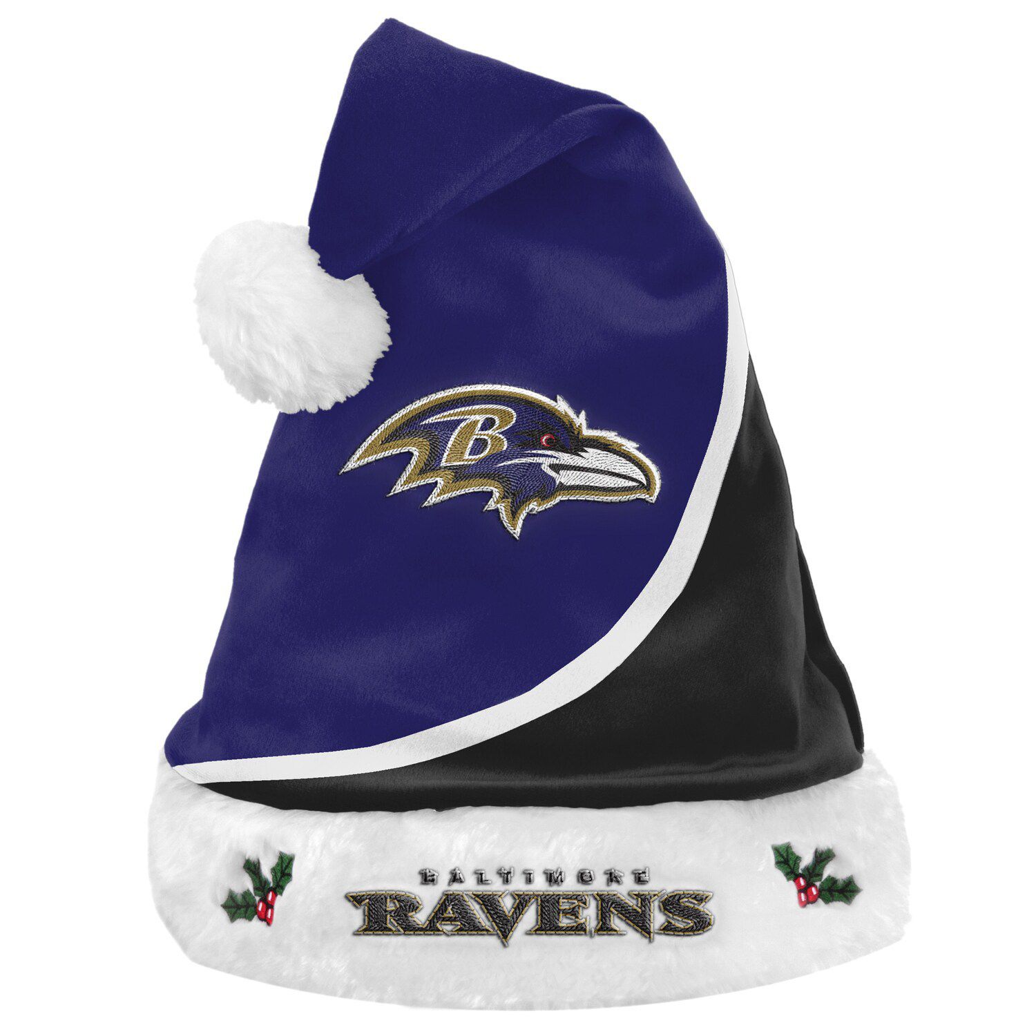 Baltimore Ravens WEAR by Erin Andrews Women's Double Jacquard Cuffed Knit  Hat with Pom and Gloves Set - Purple