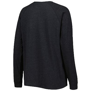 Women's Concepts Sport Heather Black/Heather Gray Brooklyn Nets Team Raglan Long Sleeve T-Shirt & Shorts Sleep Set