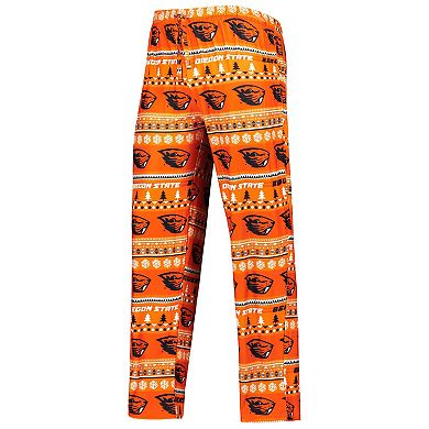 Men's Concepts Sport Orange Oregon State Beavers Swivel Long Sleeve T-Shirt & Pants Sleep Set