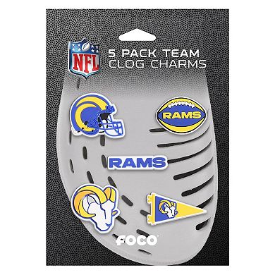FOCO Los Angeles Rams Team Shoe Charms Five-Pack