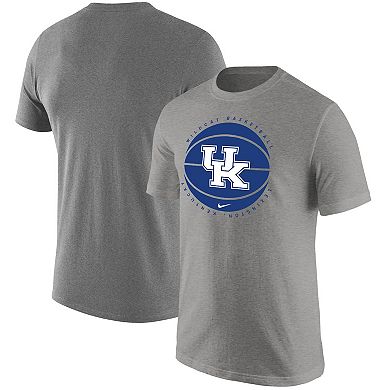 Men's Nike Heather Gray Kentucky Wildcats Basketball Logo T-Shirt
