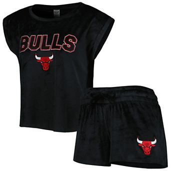 Women's Concepts Sport Black Chicago Bulls Intermission T-Shirt & Shorts Sleep Set