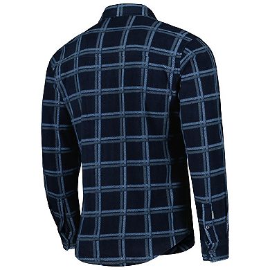 Men's Antigua Navy Chicago Bears Industry Flannel Button-Up Shirt Jacket