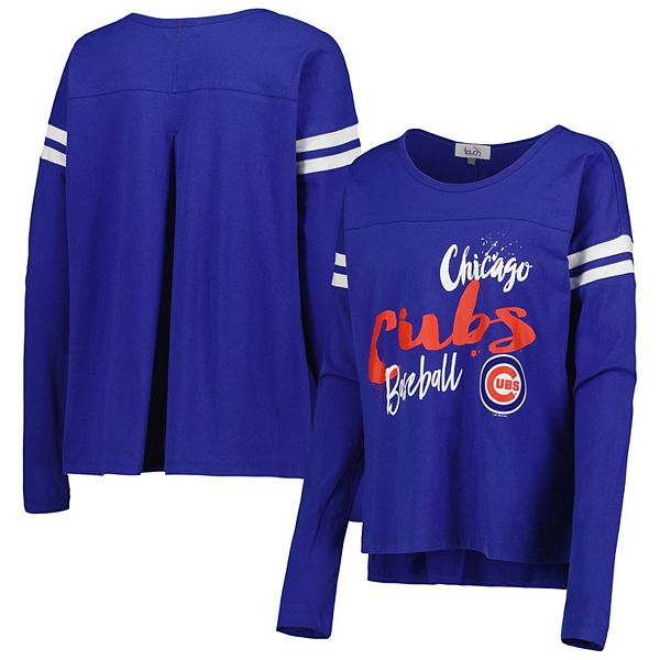 Women's Touch Royal Chicago Cubs Free Agent Long Sleeve T-Shirt