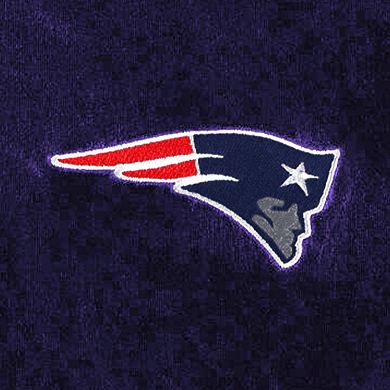 Men's The Wild Collective Navy New England Patriots Metallic Bomber Full-Snap Jacket