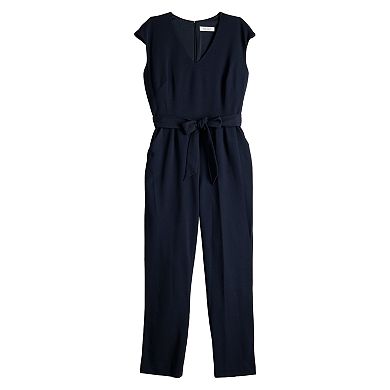 Women's Nine West Brandi V-Neck Extended Shoulder Jumpsuit