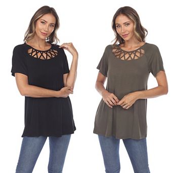 Essential 2 Pack Crisscross Short Sleeve Top
