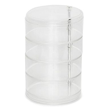 Plastic Jewelry Organizer, Hair Tie Container for Bathroom (4.5 x 6.9 In)