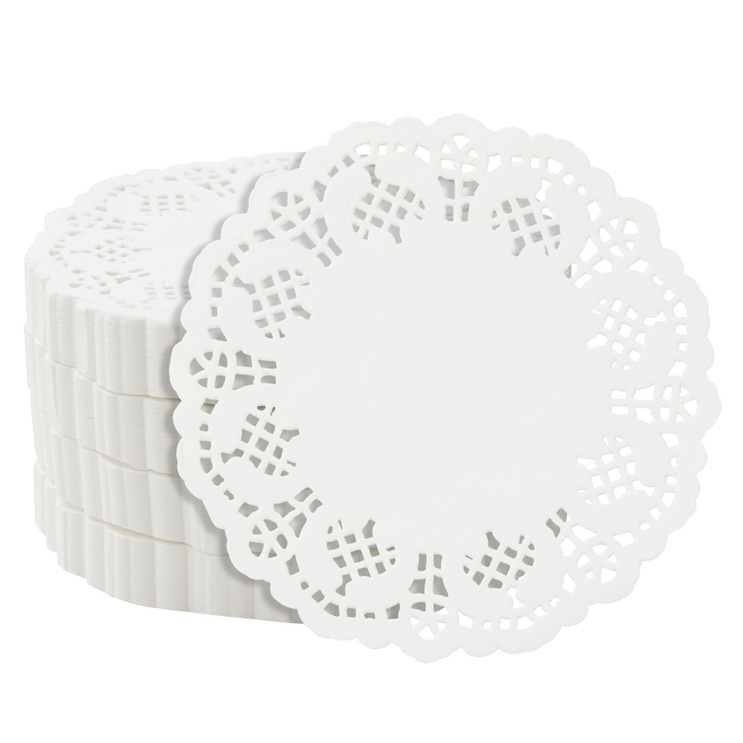 150 Pack Round Lace Paper Doilies for Food, Cake, Crafts, 3