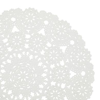 Juvale Round Medallion Doilies (12 in, White Lace Paper, 200 Pack)
