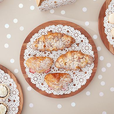 Juvale Round Medallion Doilies (12 in, White Lace Paper, 200 Pack)