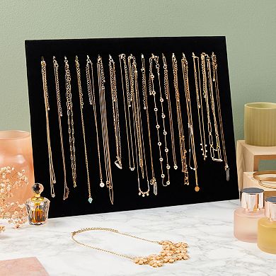 2-Pack Jewelry Display for Selling (17 Hooks, Black)