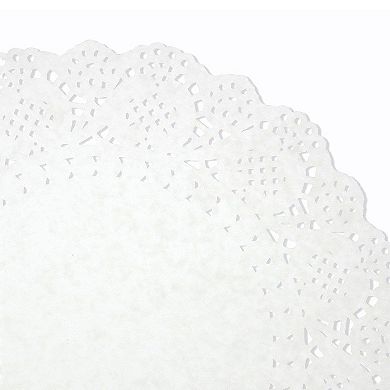 250 Lace Doilies Paper Round Placemats for Table Decorative Display White, 10.5"