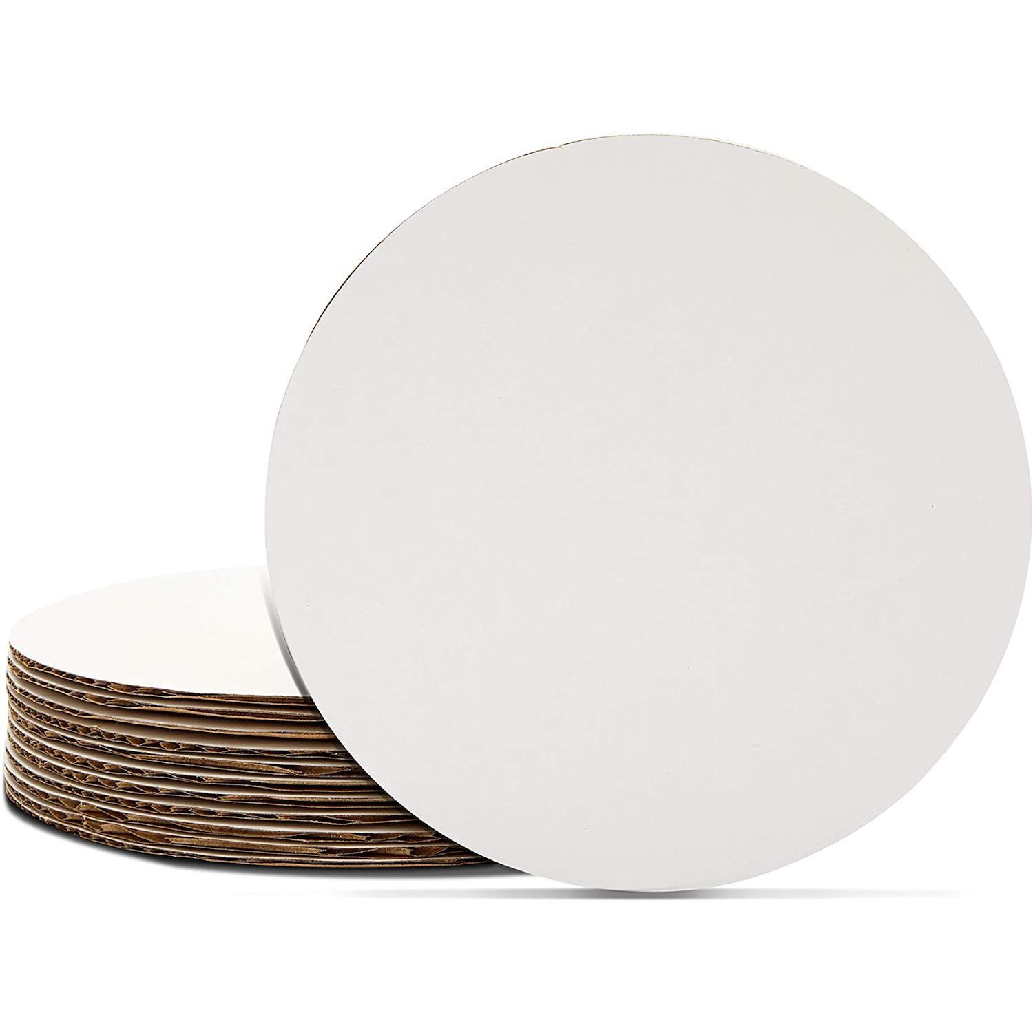 Juvale 12 Pack Round 6 Inch Cake Boards, Disposable Cardboard Circles for  Desserts, White
