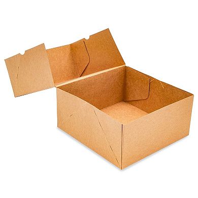 Kraft Cupcake Boxes with 4 Inserts and Window for Weddings and Birthdays (24 Pack)