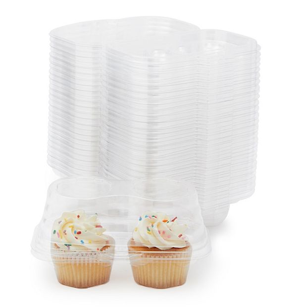 Cupcake Storage Carrier Container Holds 24 Cupcakes or Muffins Great for Parties, Clear