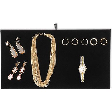 Black Velvet Jewelry Accessory Display Pads (14 ⅛ in, 6 Pack)