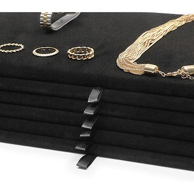 Black Velvet Jewelry Accessory Display Pads (14 ⅛ in, 6 Pack)