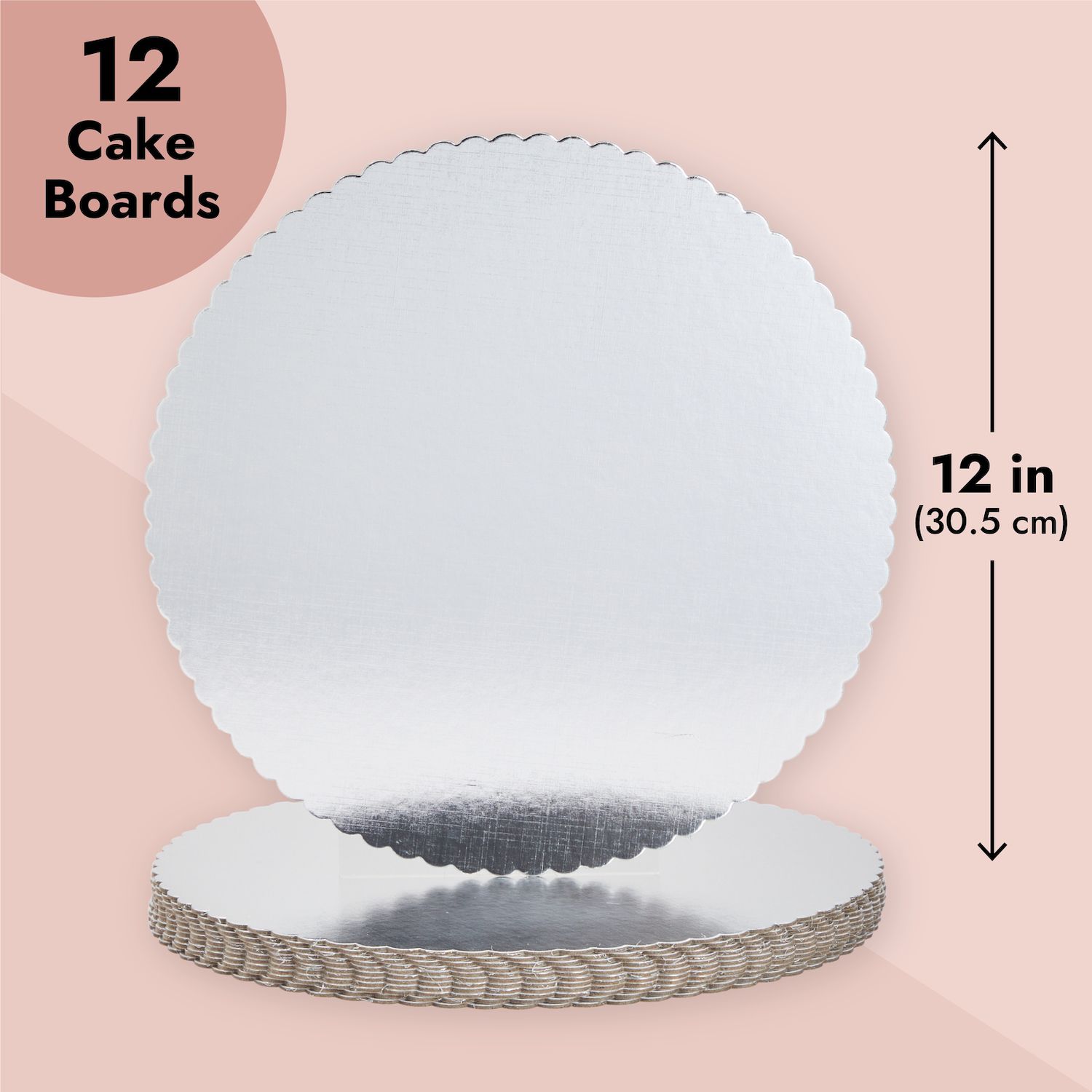 12Pcs Cake Drum Boards 14 Inch Round, 1/2" Thick Cake Drums