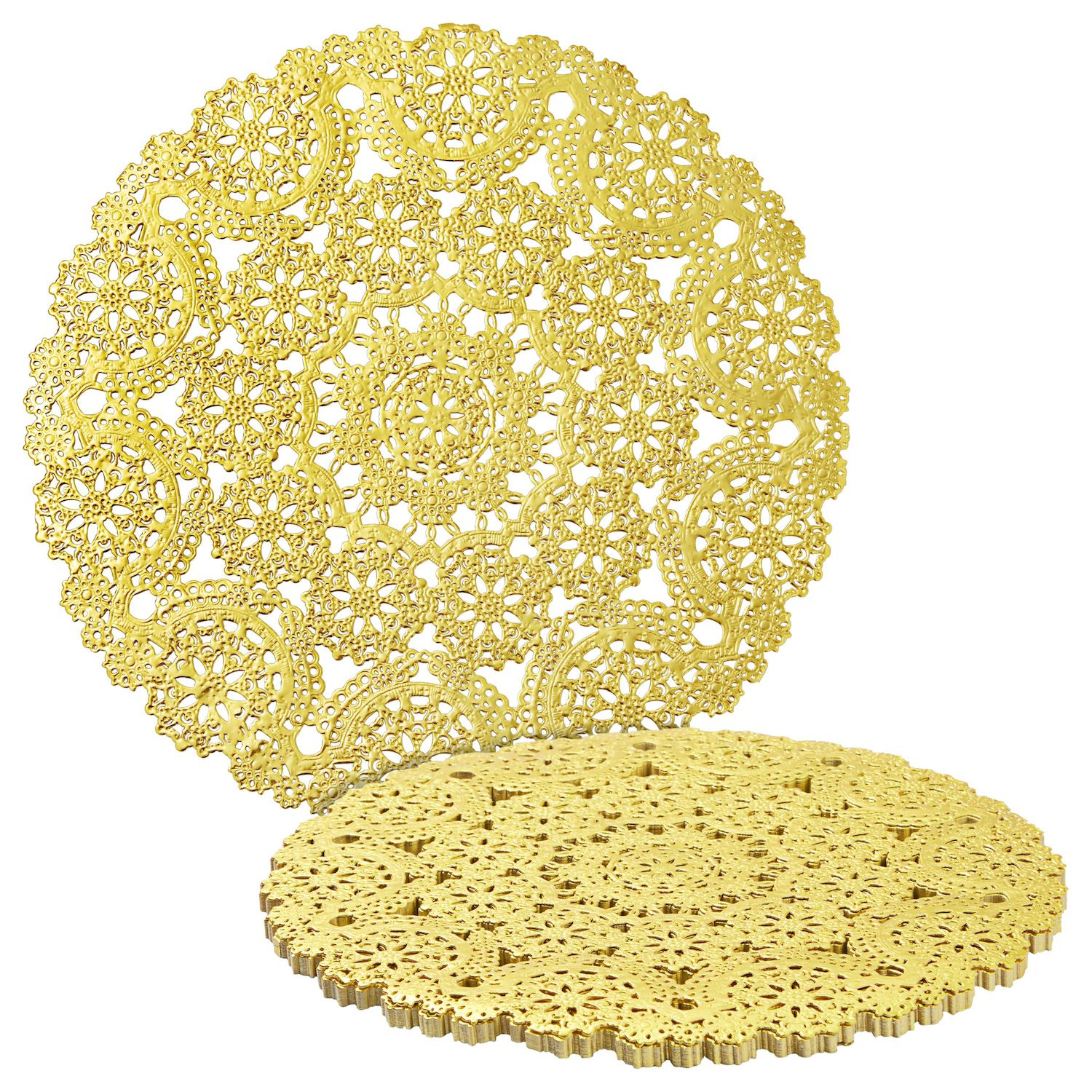 250 Pack round Paper Placemats for Cakes, Desserts, Light Brown Doilies for  Food
