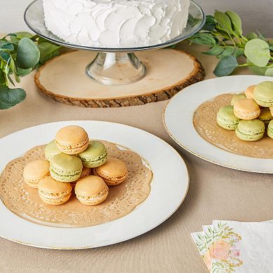 250 Pack Disposable Kraft Paper Doilies for Crafts, Dinner Plates, 9 Inch, Brown