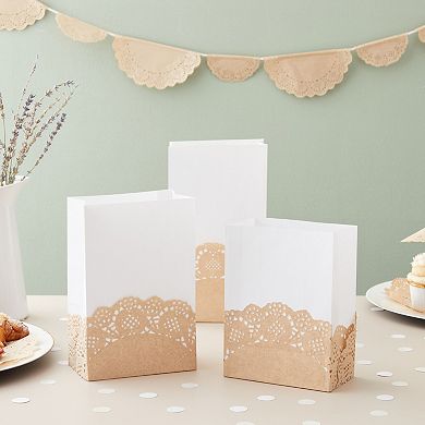 250 Pack Brown Round Paper Doilies Lace For Art Craft Assorted For Party Décor