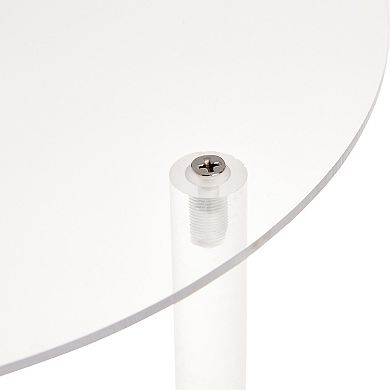 4-Piece Round Acrylic Cake Stand for Dessert Table, Clear Cupcake Display Risers