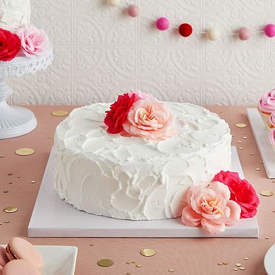 12 Inch White Square Cake Boards, Foil Cake Drums for Baking Desserts (6 Pack)