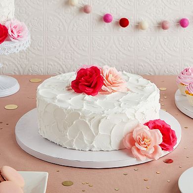 3 Pack 14 Inch White Round Cake Drums Boards for Baking, Desserts, Wedding Decor