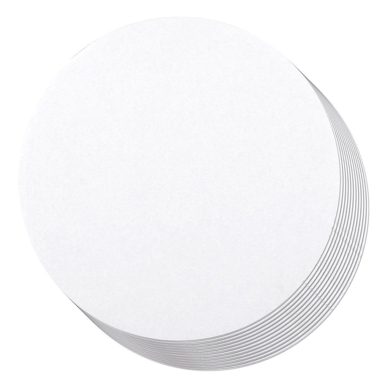 50 Pack 10 Inch Round White Cake Boards - 2mm Thick Cardboard Cake Circles For Baking, Desserts & Display