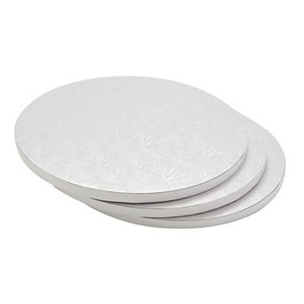 12 Inch White Cake Drum Set for Baking, Round Cake Boards for Desserts (3 Pack)