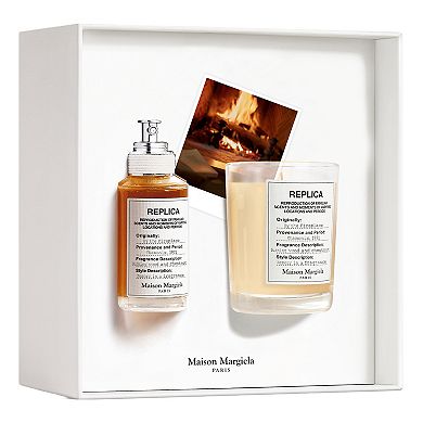 'REPLICA' By The Fireplace Fragrance & Candle Duo Set