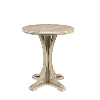 Martha Stewart Fatima Round Pedestal Accent End Table