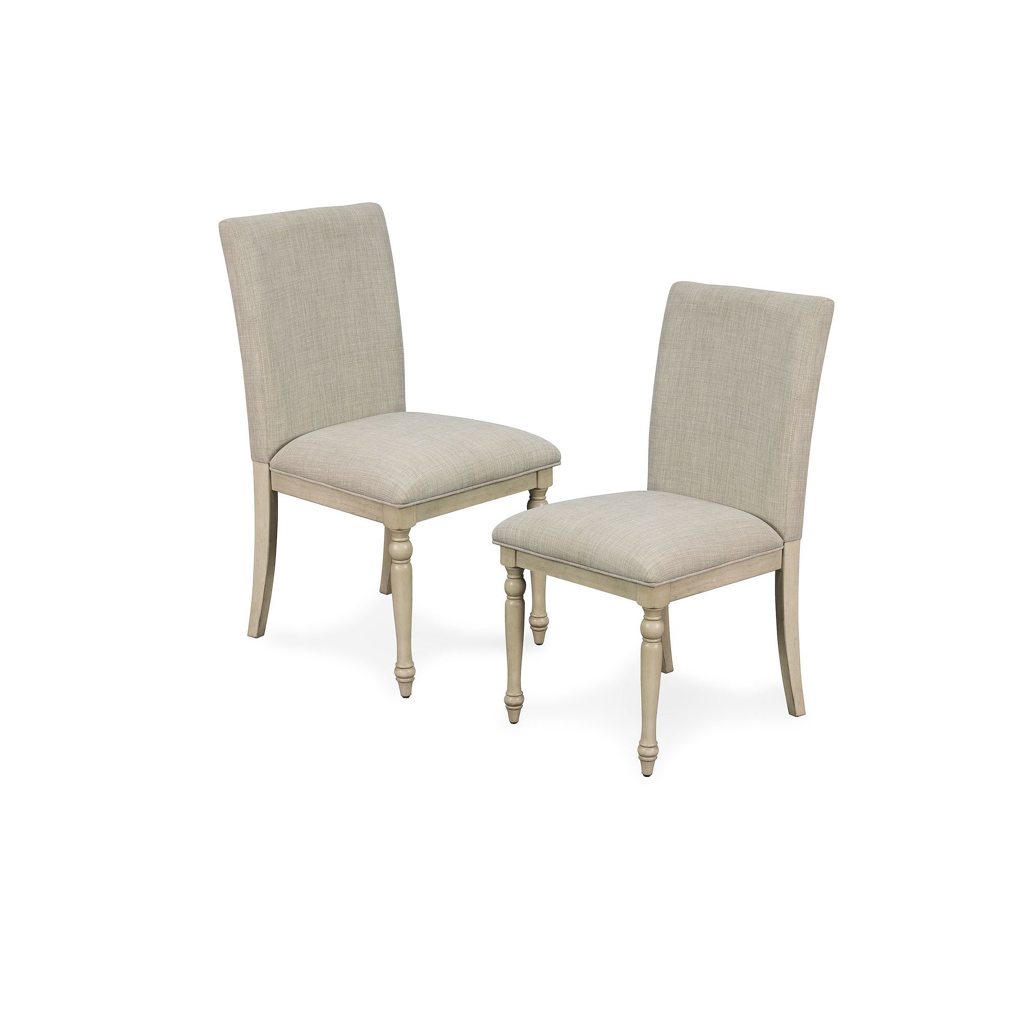 Martha Stewart Fiona Upholstered Dining Chair 2-piece Set, Light Gray