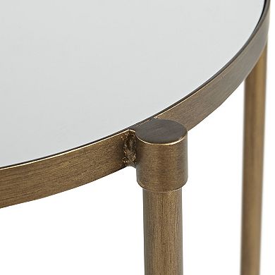 Martha Stewart Lia Oval Mirror End Table