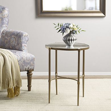 Martha Stewart Lia Oval Mirror End Table