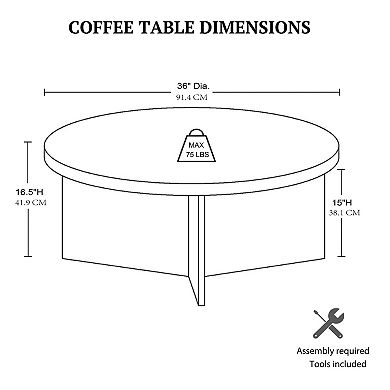 Martha Stewart Sadie Round Coffee Table