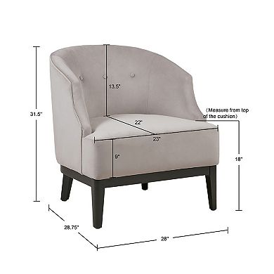 Martha Stewart Samba Button Tufted Upholstered Accent Chair