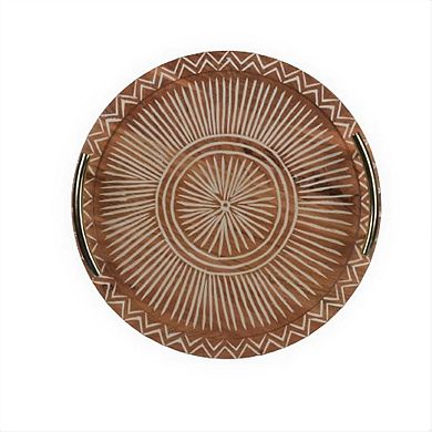 Everyday Decor Etched Decorative Tray Table Decor