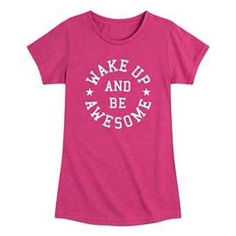 Girls 7-16 "Wake Up Be Awesome" Graphic Tee