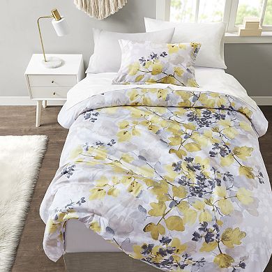 Madison Park Essentials Jeanie Modern Floral Comforter Set with Bed Sheets