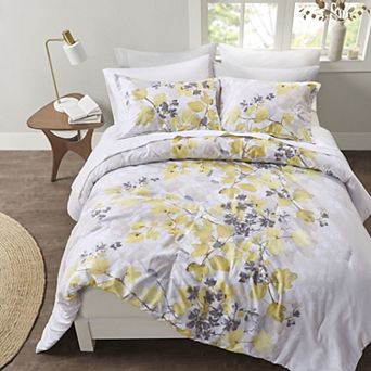 Madison Park Essentials Jeanie Modern Floral Comforter Set with Bed Sheets