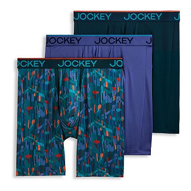 Men's Jockey 3-Pack Chafe-Proof Pouch Microfiber 8.5" Long Leg Boxer Briefs