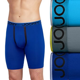 Men's Jockey 3-Pack Chafe-Proof Pouch Microfiber 8.5" Long Leg Boxer Briefs
