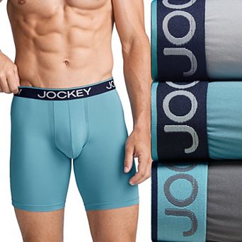 Men's Jockey 3-Pack Chafe-Proof Pouch Microfiber 8.5" Long Leg Boxer Briefs