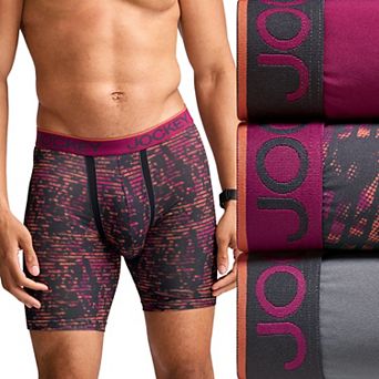 Men's Jockey 3-Pack Chafe-Proof Pouch Microfiber 8.5" Long Leg Boxer Briefs