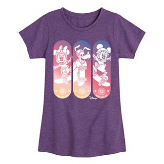 Disney's Mickey Mouse Girls 7-16 Skateboards Graphic Tee